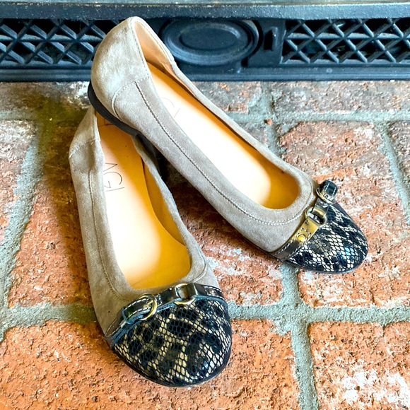 Agl Shoes - Attilio Giusti Leombruni AGL Monika Leopard Cap Toe Ballet Flats US 7.5 EU 38.5